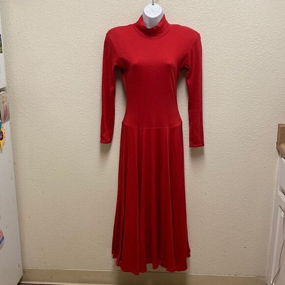 Vintage Betsey Johnson Punk Label Long Sleeve Maxi Dress Small - Picture 1 of 5